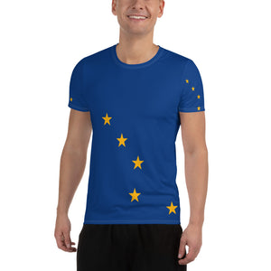 Alaska Flag Men's Athletic T-shirt - Must Read Alaska