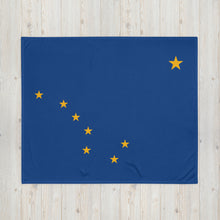 Load image into Gallery viewer, Alaska Flag Throw Blanket - Must Read Alaska